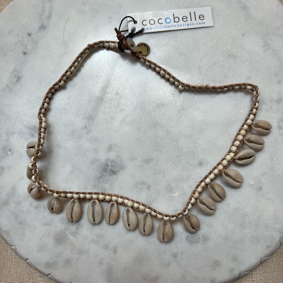 New NWT Anthropologie Cocobelle Ko Tao Necklace Ivory Shell Bohemian Jewelry - Picture 1 of 3